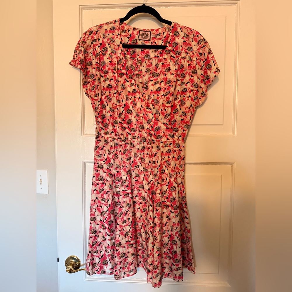 Juicy Couture Pink Floral Midi Dress